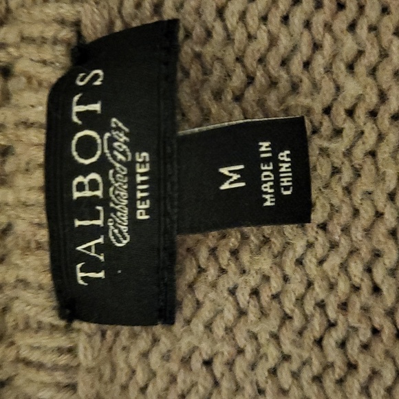 Talbot's Women's open ribbed knit cardigan, Size medium petite, Tan - Picture 6 of 8